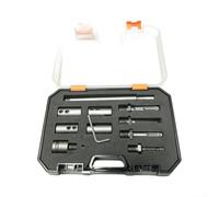 Juego de 11 varillas de extensión multifunción para herramientas eléctricas, kit adaptador de metal para amoladora angular de taladro, mango hexagonal redondo cuadrado con funda de transporte de