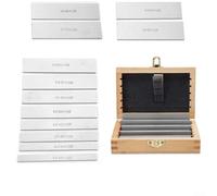 Juego de 12 almohadillas paralelas de 120 mm para taller de maquinaria y configuración de accesorios con práctico contenedor de almacenamiento