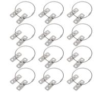 Juego de 12 Anclajes para Muebles Antivuelco Acero Inoxidable | Armarios y Zapateros, Diseño Anticaída Familiar, Instalación Sencilla, Uso Versátil, Pensado para Pequeños