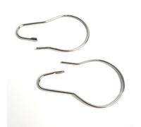 Juego de 12 anillos de cortina de ducha de acero inoxidable, ganchos de metal resistente a la corrosión, cromo pulido, rodamientos de bolas, anillos decorativos para baño, hogar, hotel