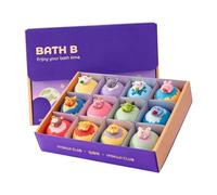Juego de 12 bolas de sal de baño con fragrance bath bombas | Mineral Baysth Fizzers - Bolas de sal relajantes con juguetes sorprendentes para la limpieza del spa y la experiencia de cuidado de la piel