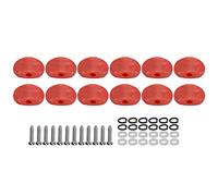 Juego de 12 botones de cabeza de máquina sintonizadora, reemplazo de botón de clavijas de afinación de guitarra para guitarras eléctricas acústicas clásicas populares(Rojo)