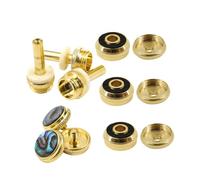 Juego de 12 Botones de Trompeta Dorados Estilo Bach C314 | Metal, Diseño Elegante y Moderno, para Trompetista, Ajuste Preciso, 1 Set de Accesorios Musicales
