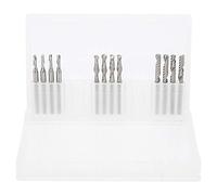 Juego de 12 brocas de acero de tungsteno para carpintería, brocas de grabado con 3 tipos para tallar y perforar corcho, brocas de carburo en espiral plateadas para herramientas