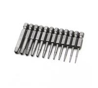 Juego de 12 brocas de seguridad alargadas a prueba de manipulaciones, prácticas y inoxidables, destornillador Torx de cabeza plana, accesorios de llave Allen