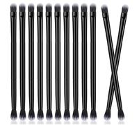 Juego de 12 brochas de doble cara para sombra de ojos, set de brochas para maquillaje de ojos, pinceles esenciales pequeños para polvos sueltos, correctores e iluminadores