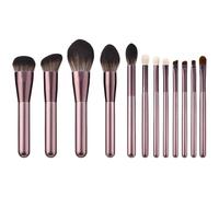 Juego de 12 brochas de maquillaje con bolsa de almacenamiento para sombra de ojos Basic Essential