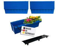 Juego De 12 Cajas De Flores Azul Con Inserto Para Colgar