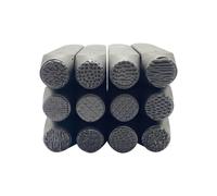 Juego de 12 cinceles de metal hechos a mano con textura de acero adecuados para profesionales