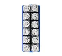 Juego de 12 cinceles de metal para tallar joyas, herramienta profesional de manualidades, textura de acero para hacer patrones, herramientas de estampado de metal