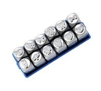 Juego de 12 cinceles de metal para tallar joyas, herramienta profesional para manualidades, textura de acero para hacer patrones
