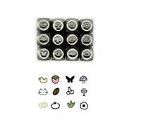 Juego de 12 cinceles para detalles de joyas, serie animal, herramienta de estampado de 2 mm, cinceles de joyería de metal, juego de sellos para joyería