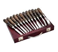 Juego De 12 Cinceles Para Madera, Kit De Cinceles Para Tallar Madera Con Hoja De 60 CRV, Cinceles Para Trabajar La Madera, Herramientas Para Tallar Madera Con Estuche De Almacenamiento De Madera
