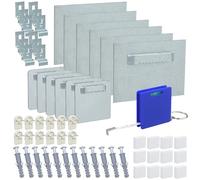 Juego de 12 colgadores de cristal acrílico para colgar cuadros de cristal acrílico y espejos, superficie adhesiva extrafuerte, aluminio Dibond, colgador de fotos, soporte de espejo de hasta 8 kg