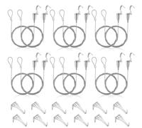 Juego de 12 colgadores de cuadros, 2 m × 1,5 mm, rieles de galería para cuadros, sistema de suspensión máx. 40 kg, alambre para colgar cuadros, cuadros y obras de arte