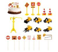 Juego De 12 Complementos Para Señales De Tráfico, 1 Juego De Complementos De Torneado De Ingeniería, Decoración De Cocina, Complementos Para Decoración De Pasteles, Juego De Decoración