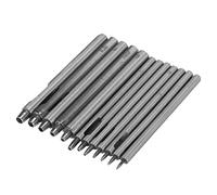 Juego de 12 cortadores perforadores de cuero, herramienta perforadora de agujeros huecos con tamaños de 0,5 a 5 mm, kit de perforadora de cuero de acero para correas de reloj,