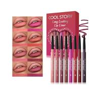 Juego de 12 delineadores de labios, plumper de labios y duradero, impermeable, antiadherente, textura suave, mate, brillo de labios