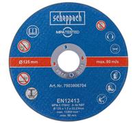 Juego de 12 discos de corte abrasivos para metal 125mm Scheppach