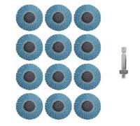 Juego de 12 discos láminas zirconio con bloqueo rodillo 2 pulgadas, grano 40/60/80/120, for lijar, pulir, eliminar óxido y pintar rebabas wanglan