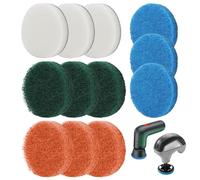 Juego de 12 esponjas de limpieza, compatible con Bosch 6033, Dremel Versa, diferentes almohadillas para limpieza, utensilios de cocina, vajilla y cuidado de superficies, suaves, reutilizables