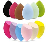 Juego de 12 esponjas de maquillaje profesional, sin látex, impecables, suaves, esponjas, aplicador cosmético para polvo, líquido, herramientas de maquillaje facial