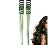 Juego De 12 Extensiones De Clip Con Purpurina | Kit De Espumillón | Extensiones Brillantes | Resistentes Al Calor | Accesorios Coloridos Para Fiestas Y Festivales