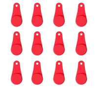 Juego de 12 hebillas magnéticas de silicona para papel pergamino para freidora de aire, imanes fuertes resistentes al calor para una fijación segura (rojo)