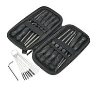 Juego de 12 herramientas de ajuste de carburador con destornillador y kit de limpieza, compatible con motores de 2 tiempos de, para Poulan, Craftsman, Homelite