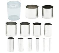 Juego de 12 herramientas de arcilla polimérica para esculpir cerámica, cortadores arcilla polimerica, perforaciones huecas de acero inoxidable, muescas redondas, forma circular, cortador de cerámica