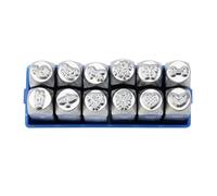 Juego de 12 herramientas de metal para tallar joyas, juego de cinceles profesionales para manualidades, textura de acero para hacer patrones y tallar