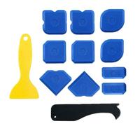 Juego de 12 herramientas de silicona para esparcir bloques de calafateo, sellador de acabado de perfilado, aplicador de alisado, herramienta de masilla, removedor de masilla, raspador de lechada