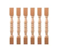 Juego de 12 husillos de balaustre de madera sin hed para barandilla de grapas, decoración europea, postes de Newel sin pintar para el hogar y manualidades de carpintería