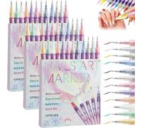 Juego de 12 lápices de uñas de secado rápido, bolígrafos de esmalte de uñas 3D y marcadores para uñas de gel, puntas finas, lápices para diseño de manicura (3 unidades)