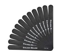 Juego de 12 limas de uñas profesionales de doble cara, herramientas de manicura de grano 100/180, herramientas de manicura para uñas de gel grueso natural acrílico
