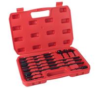 Juego de 12 llaves de vaso de impacto de longitud extendida, construcción de aleación de acero para espacios reducidos, reparación mecánica, herramienta profesional de enchufe