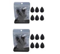 Juego de 12 mini esponjas de maquillaje negras, corrector y sombra de ojos, esponja de belleza pequeña para base, polvo, esponjas, brochas de maquillaje y herramientas