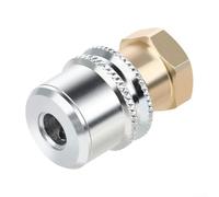 Juego de 12 neumáticos AirChuck Lock en latón 1/4NPT con gran orificio cerrado extremo para uso en inflador y liberación de bloqueo de tracción de manga (1 unidad)