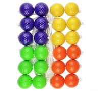 Juego de 12 pares de pelotas de entrenamiento de golf para actividades al aire libre y en grupo, diseñadas para mejorar la coordinación ojo-mano (12 pares amarillo+verde+pur+or)