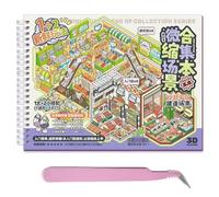 Juego de 12 pegatinas 3D de gran tamaño para casa, divertidas calcomanías 3D, colección de escenas para niños, haz tu propio supermercado, restaurante, tienda de ropa, terapia para adultos, alivio del