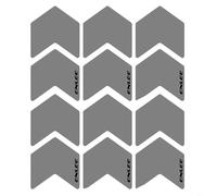 Juego de 12 pegatinas reflectantes para ruedas con diseño de flecha para mejorar la visibilidad durante la conducción nocturna en bicicletas, scooters, motocicletas y otros vehículos