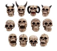 Juego de 12 pequeñas cráneo Calavera Calavera Figura