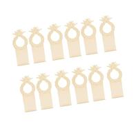 Juego de 12 perchas de madera sin terminar de 3.54 x 9.45 pulgadas para letrero de bienvenida, avisos ocupados, decoración del hogar, hotel, oficina, juego de perchas