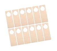 Juego de 12 perchas de madera sin terminar de 3.54 x 9.45 pulgadas para proyectos de manualidades, juego de colgador de letreros de bienvenida