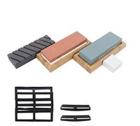 Juego de 12 Piedras para afilar Cuchillos, Doble Cara 400/1000 3000/8000 Grits Whetstone Set Juego de combinación de Acabado de Pulido de Piedra Juego de Accesorios para afilador