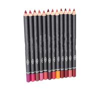 Juego de 12 Piezas Conjunto de 12 Colores de Delineador de Labios Profesional, Lápiz de Delineador de Labios Mate Impermeable, Conjunto de Lápiz Cosmético de Maquillaje de Labios Liso