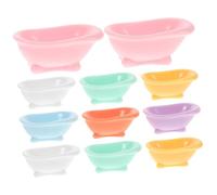Juego de 12 piezas de baño de casa de muñecas en miniatura modelo de bañera , muebles decorativos para espacios pequeños, accesorios versátiles para una decoración acogedora