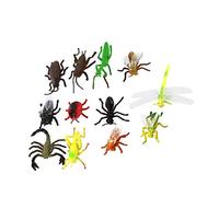 Juego de 12 piezas de simulación de insectos, modelo de insectos, temática educativa, regalos de cumpleaños para niños, mezcla de colores, procesamiento duradero