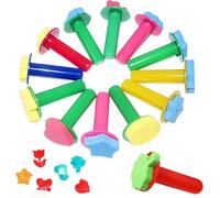 Juego de 12 piezas: esponjas para pintar, pinceles de espuma, pinceles con formas, sellos de pintura, esponjas para aplicar pintura y pinceles para estampar; ideal para manualidades, artesanía y mater