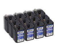 Juego de 12 pilas 4R25 de 6 V, 9500 mAh, para obras, intermitentes, pilas de mano, juego de baterías (12 unidades)